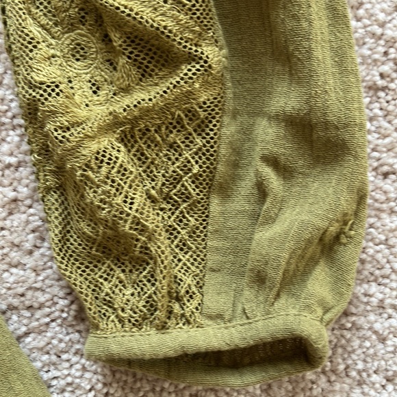 NEW. Anthropologie Forever that Girl beautiful crochet blouse. Olive green. NWT - Picture 6 of 7